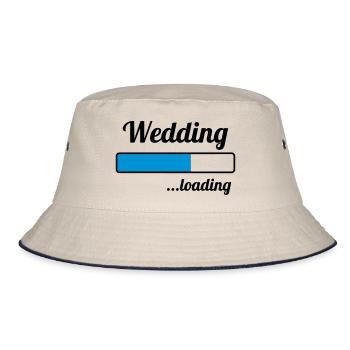 Wedding ...loading - Bucket Hat - Natur/Navy - Vorne
