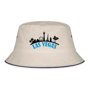 las_vegas_002 - Bucket Hat - ecru/navy - Front