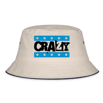 Crazy - Bucket Hat - Natur/Navy - Vorne