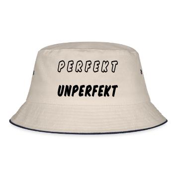 PERFEKT UNPERFEKT - Ich bin gut so wie ich bin - Bucket Hat - Natur/Navy - Vorne