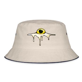 Fried Eye – Sunny Side Creepy - Bucket Hat - ecru/navy - Front