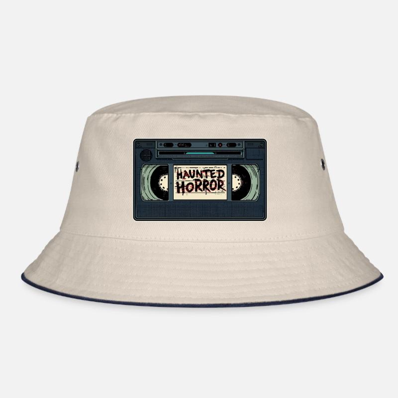 Haunted Horror Kassette Retro Bucket Hat