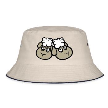 Couple de moutons Fatigué Triste Somnolent Ami épuisé - Bob - blanc cassé/bleu marine - Devant
