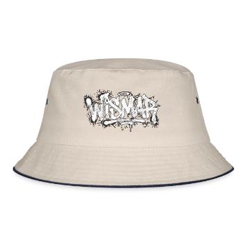 Wismar Graffiti - Bucket Hat - Natur/Navy - Vorne