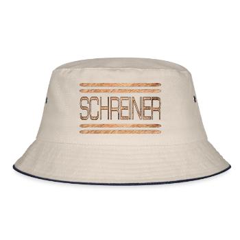 Schreiner Holz - Bucket Hat - Natur/Navy - Vorne