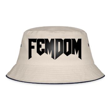 Femdoom - Bucket Hat - Natur/Navy - Vorne