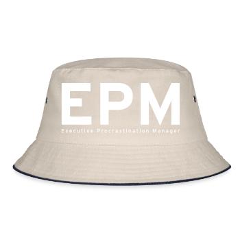 EPM – Aufschiebeleitung - Bucket Hat - Natur/Navy - Vorne