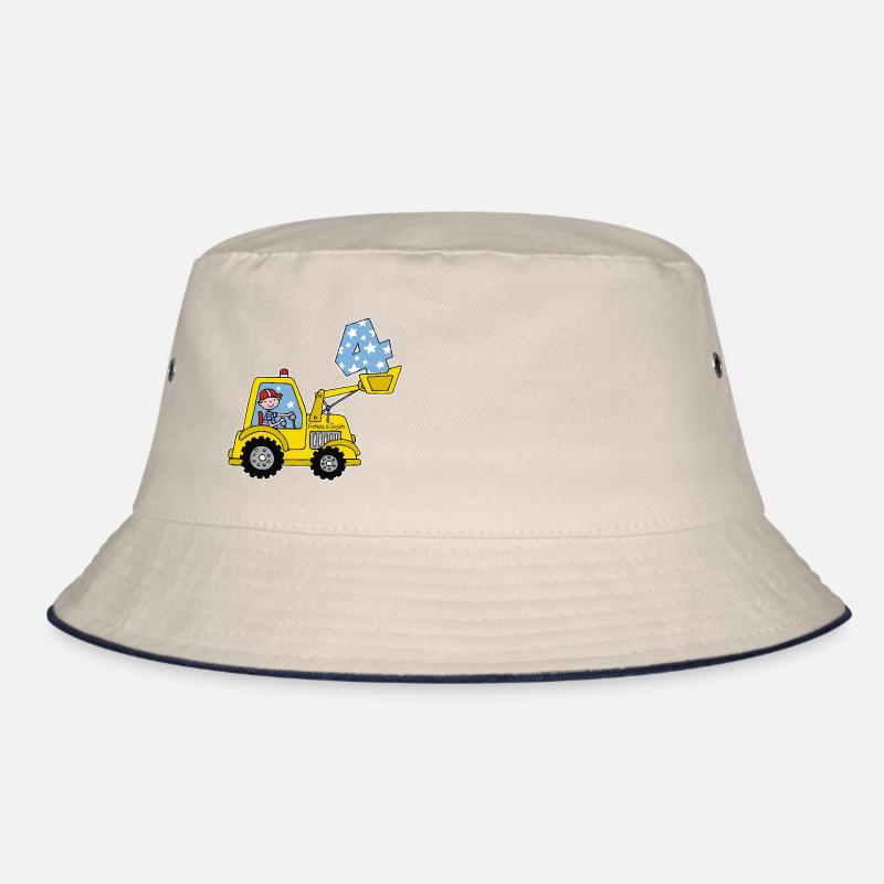 Excavator 4th Birthday Bucket Hat