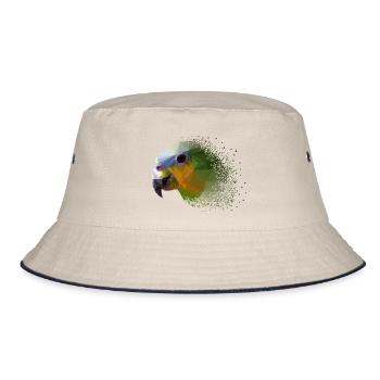 Papagei - Bucket Hat - Natur/Navy - Vorne