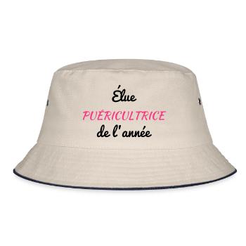 Nursery Nurse Kinderpflegerin Puéricultrice Baby - Bucket Hat - ecru/navy - Front