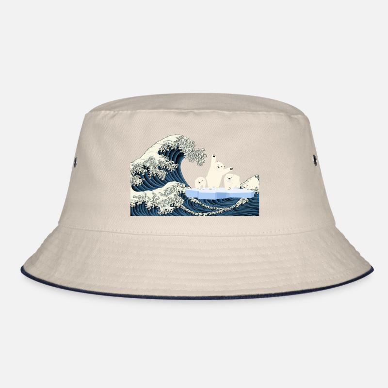 Help Eisbären T-Shirt - Bucket Hat - Natur/Navy