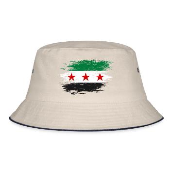Syria flag used - Bucket Hat - ecru/navy - Front