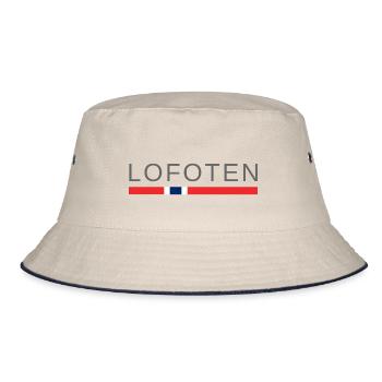 Lofoten Norwegen - Bucket Hat - Natur/Navy - Vorne