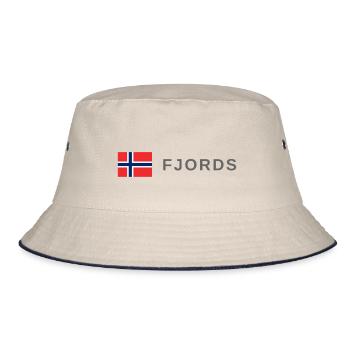 Norwegian Fjords - Bucket Hat - ecru/navy - Front