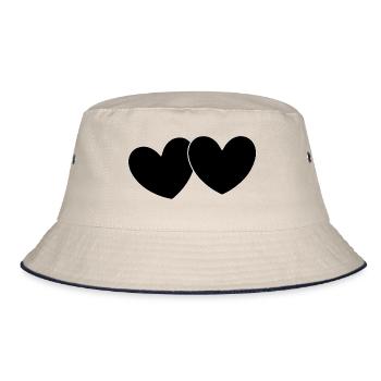 cœur pixel cœur noir cadeau Saint-Valentin - Bob - blanc cassé/bleu marine - Devant