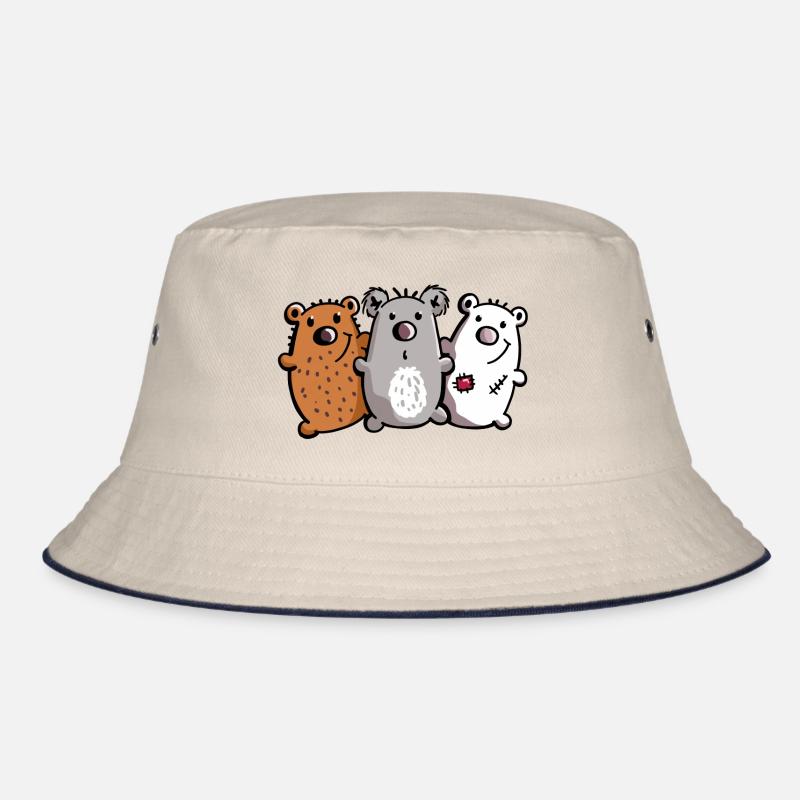 Trio Ours - Ours - Koala - Ours - Ours brun - Bob - blanc cassé/bleu marine