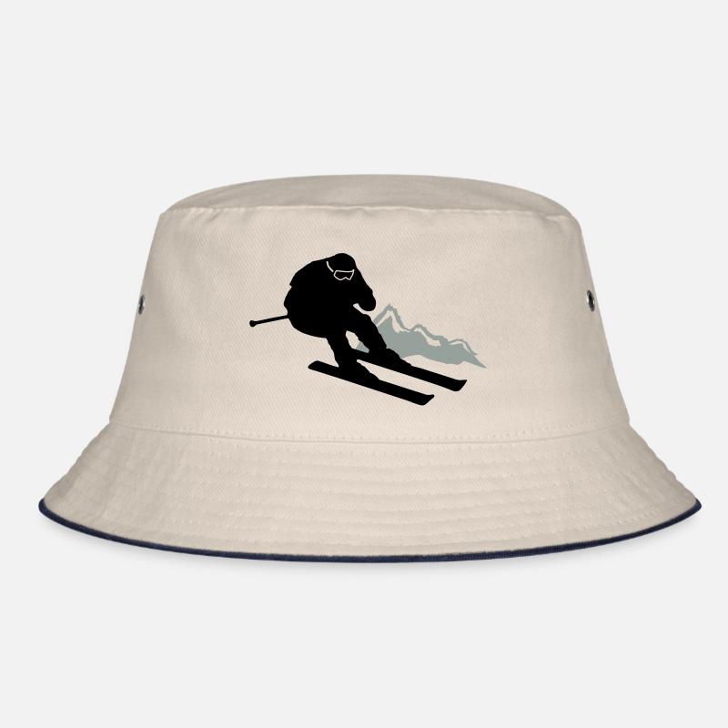 skier ski Bucket Hat