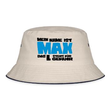 max - Bucket Hat - ecru/navy - Front