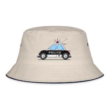 Voiture de Police Police Noir - Bob - blanc cassé/bleu marine - Devant