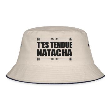 T'es tendue natacha réplique film culte humour - Bob - blanc cassé/bleu marine - Devant