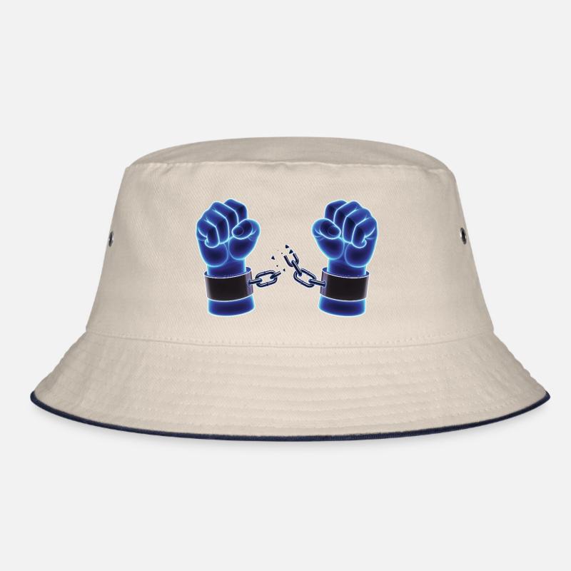 FREE NIGHT - freedom & rights - Bob - blanc cassé/bleu marine