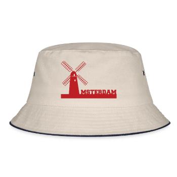 Amsterdam - Hollande - Pays-Bas - Cadeau - Bob - blanc cassé/bleu marine - Devant