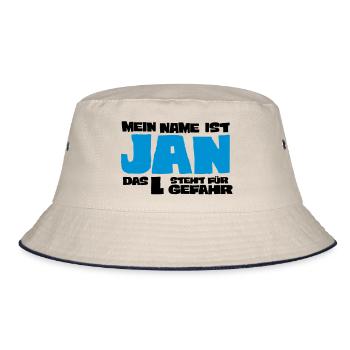 jan - Bucket Hat - Natur/Navy - Vorne