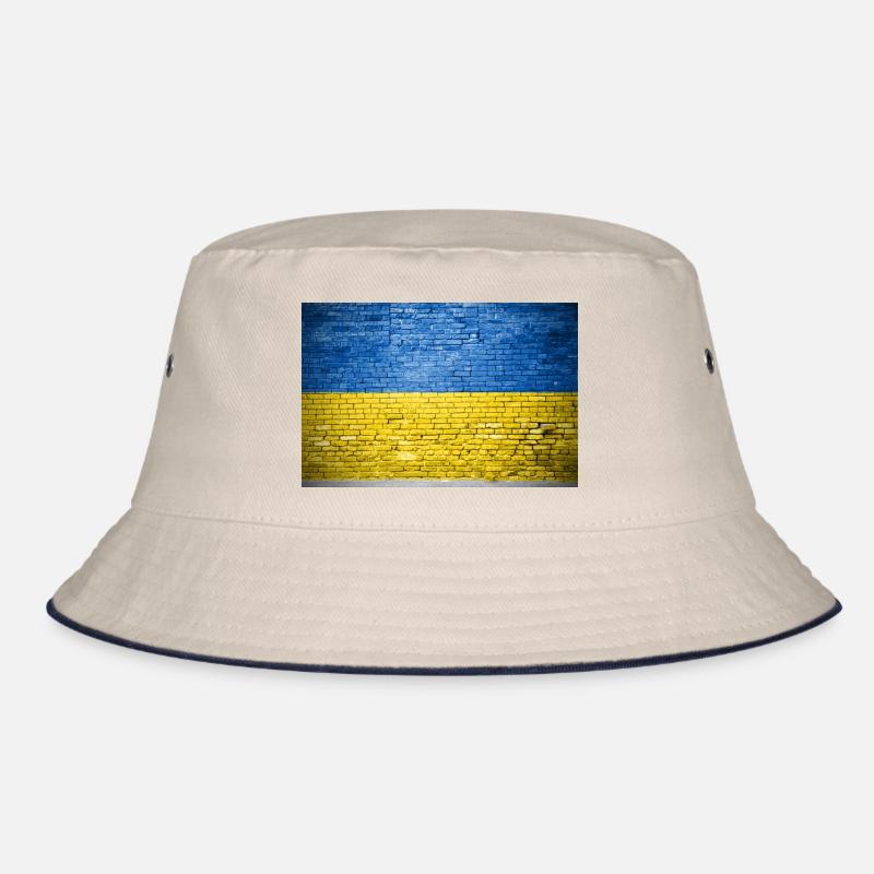 Affiche de graffiti drapeau Ukraine mur de briques Bob