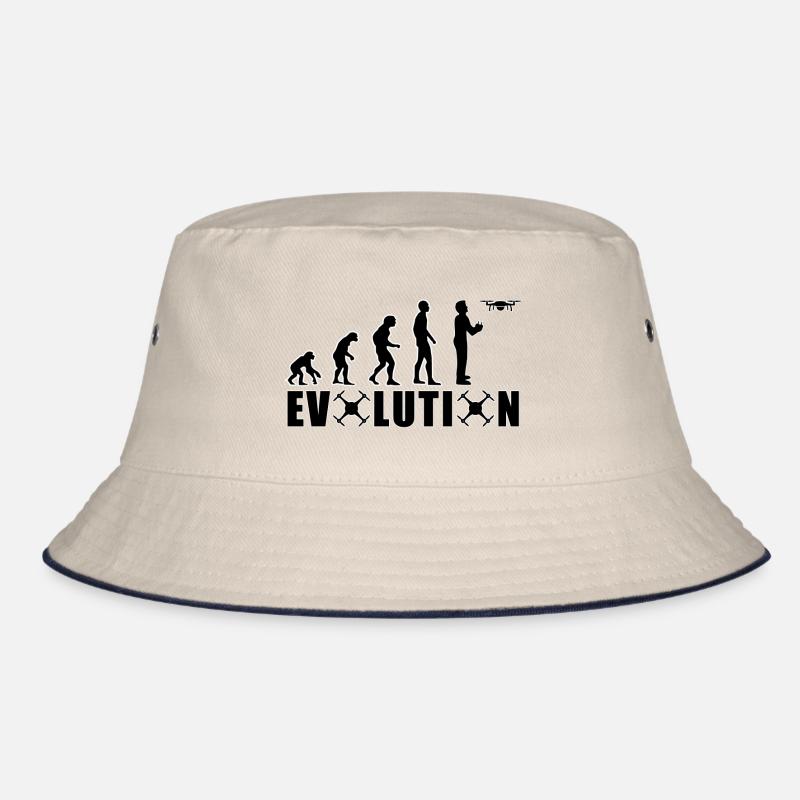 EVOLUTION DROHNE Geschenk Bodenpilot Fliegen Bucket Hat