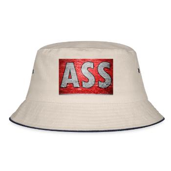 Lettrage Ass (en allemand Arsch) disant Graffiti - Bob - blanc cassé/bleu marine - Devant