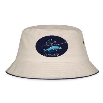 Fisherman from father to son - Passion pêche - Bucket Hat - ecru/navy - Front