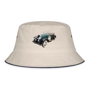 Historic Car - Bucket Hat - ecru/navy - Front