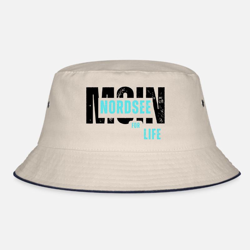 Nordsee for Life - Moin - Maritim - Bucket Hat - Natur/Navy