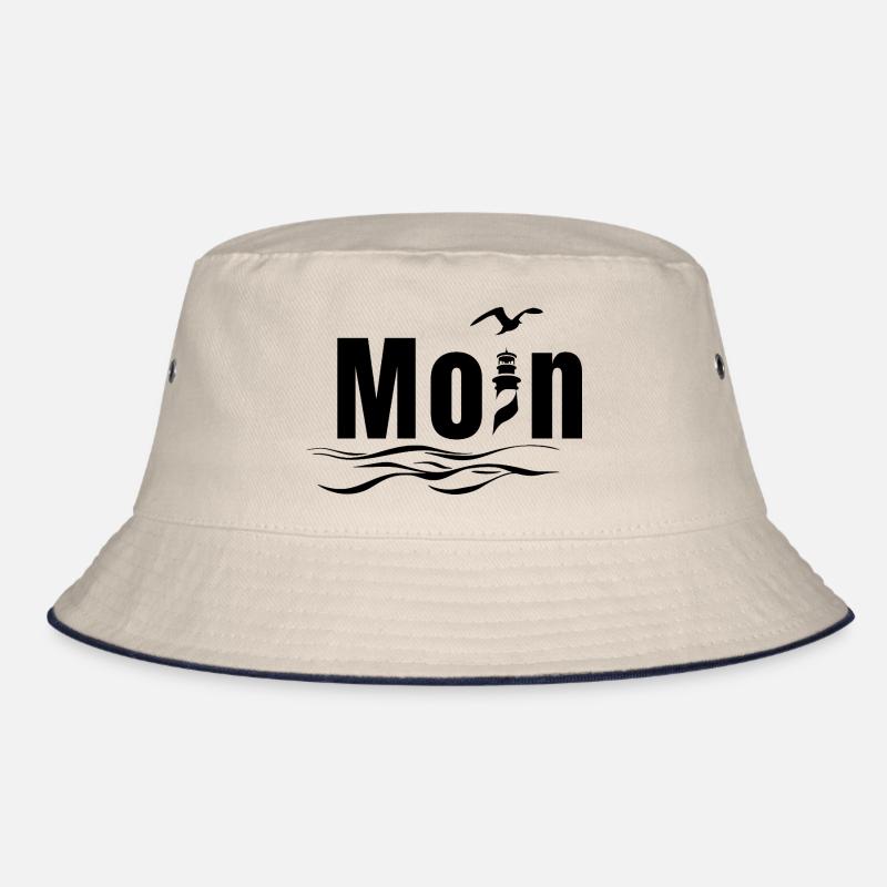 Moin Motiv mit Möwe - Maritimes Nordseedesign Bucket Hat