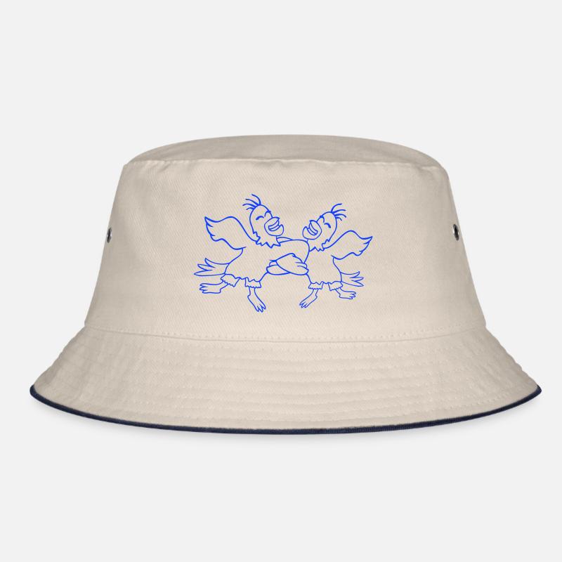2 Ducks Dancing Circle Dance Polka Party Celebrate Fun Bucket Hat