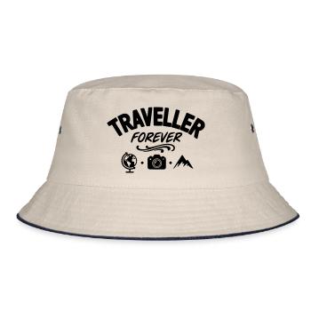Traveller Forever - Bucket Hat - ecru/navy - Front