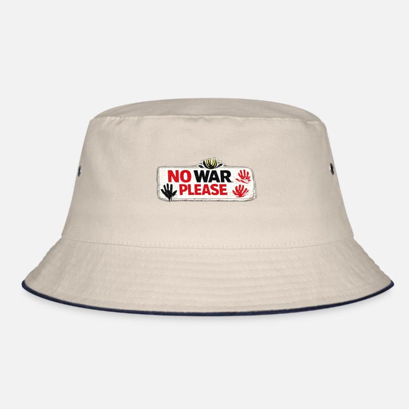 War No More – Sticker Peace & Humanity Bucket Hat