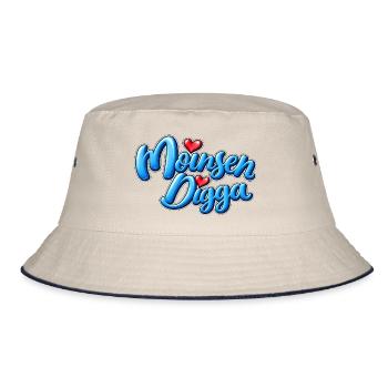 Moinsen Digga Herzdesign - Bucket Hat - Natur/Navy - Vorne