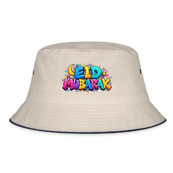 Eid Mubarak Graffiti Kids: Das zu stilvolle Geschenk - Bucket Hat - Natur/Navy - Vorne