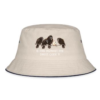 Is This Against The Dress Code Krähen Humor - Bucket Hat - Natur/Navy - Vorne
