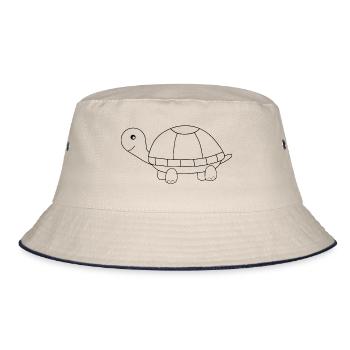 Turtle Turtles - Bucket Hat - ecru/navy - Front