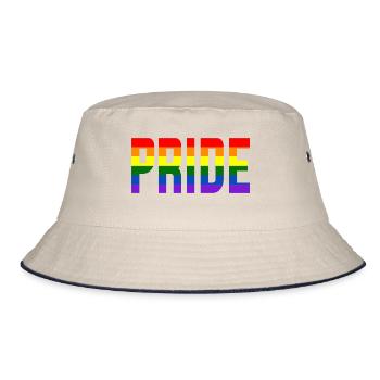 Pride Rainbow - Bucket Hat - ecru/navy - Front