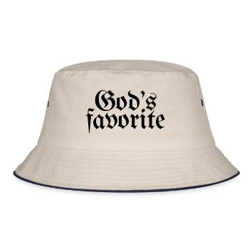 God's favorite - Bucket Hat - Natur/Navy - Vorne