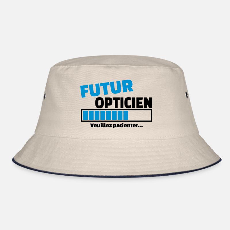 futur opticien - Bob - blanc cassé/bleu marine