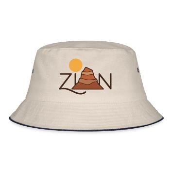 Zion, Utah - Bucket Hat - Natur/Navy - Vorne