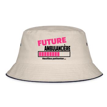future ambulancière - Bob - blanc cassé/bleu marine - Devant