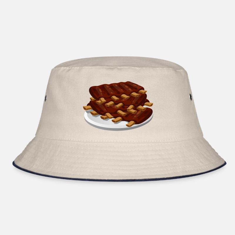 spare ribs fleisch schweinefleisch lebensmittel Bucket Hat
