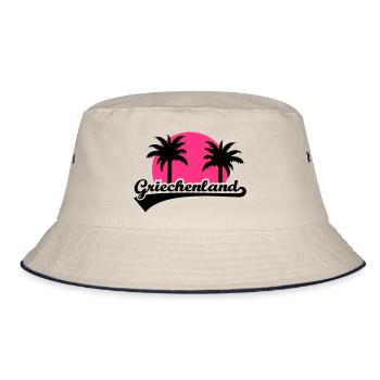 Griechenland - Bucket Hat - Natur/Navy - Vorne