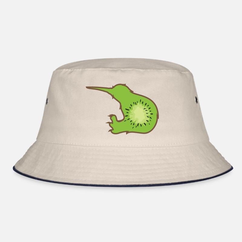 Kiwi vogel - Bucket Hat - Natur/Navy