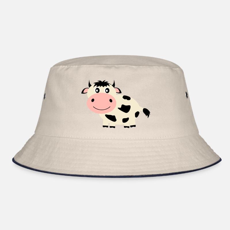 Kuh - Bucket Hat - Natur/Navy
